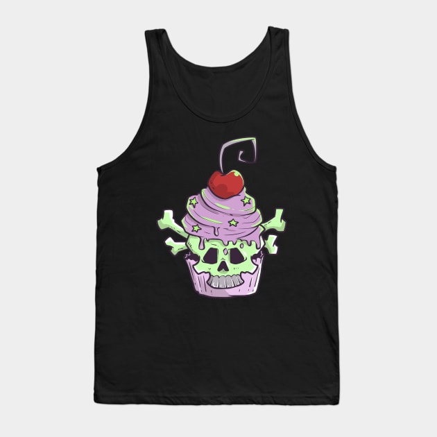 Pastel Goth Cupcake Meme Kawaii Gothic Sarcastic Eboy Egirl Tank Top by TellingTales